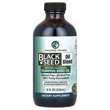 Масло тыквенных семян Amazing Herbs Black Seed™ Oil Blend, 240 мл