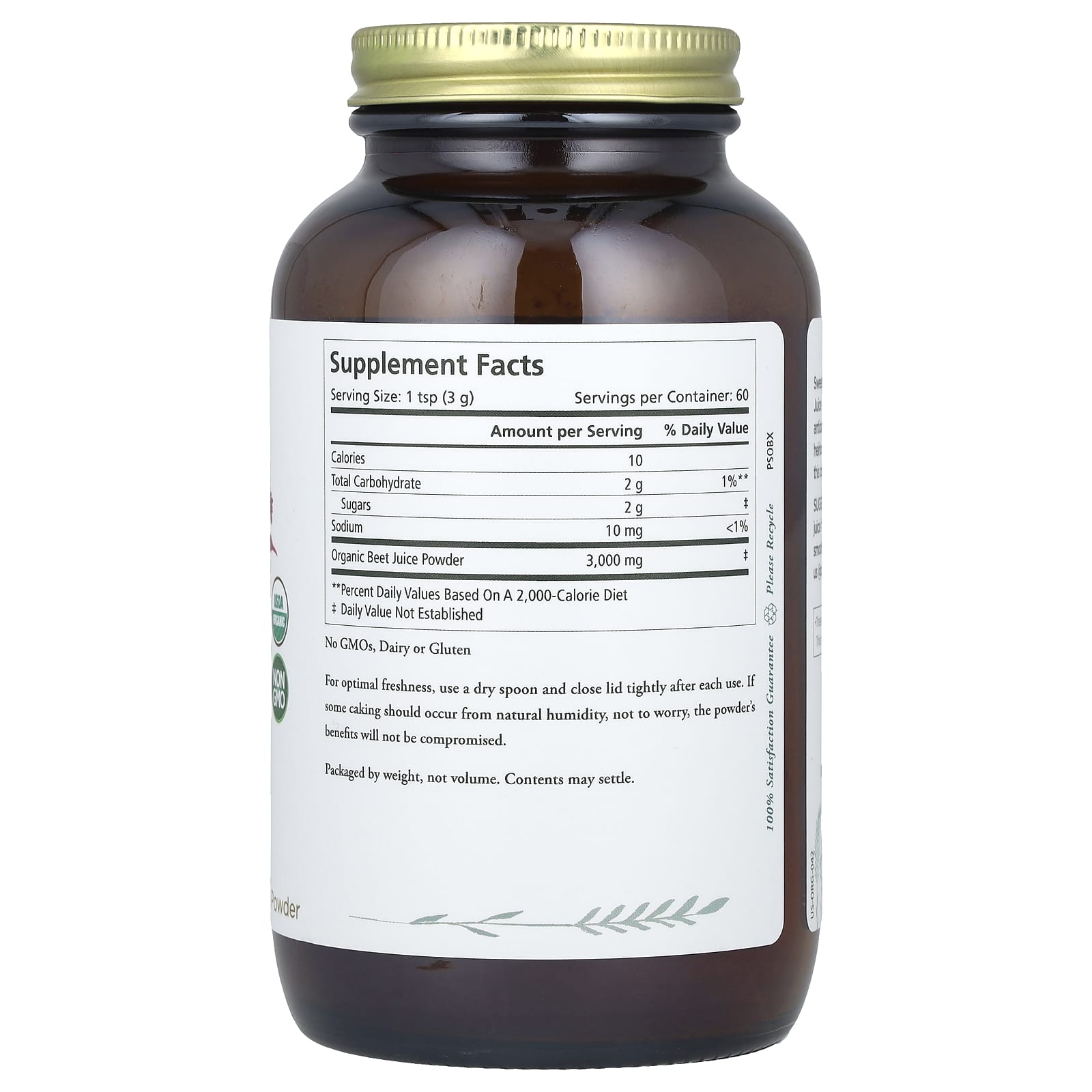 Порошок Pure Synergy Beet Organic Juice, 180 г — фото 2
