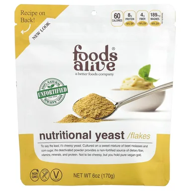 Фото товара: Пищевые дрожжевые хлопья Foods Alive, 170 г