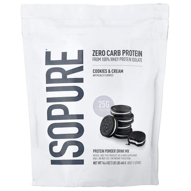 Протеиновый порошок Isopure Zero Carb Cookies & Cream, 465 г, 1.
