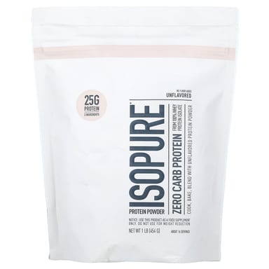 Протеиновый порошок Isopure Zero Carb, без вкуса, 454 г