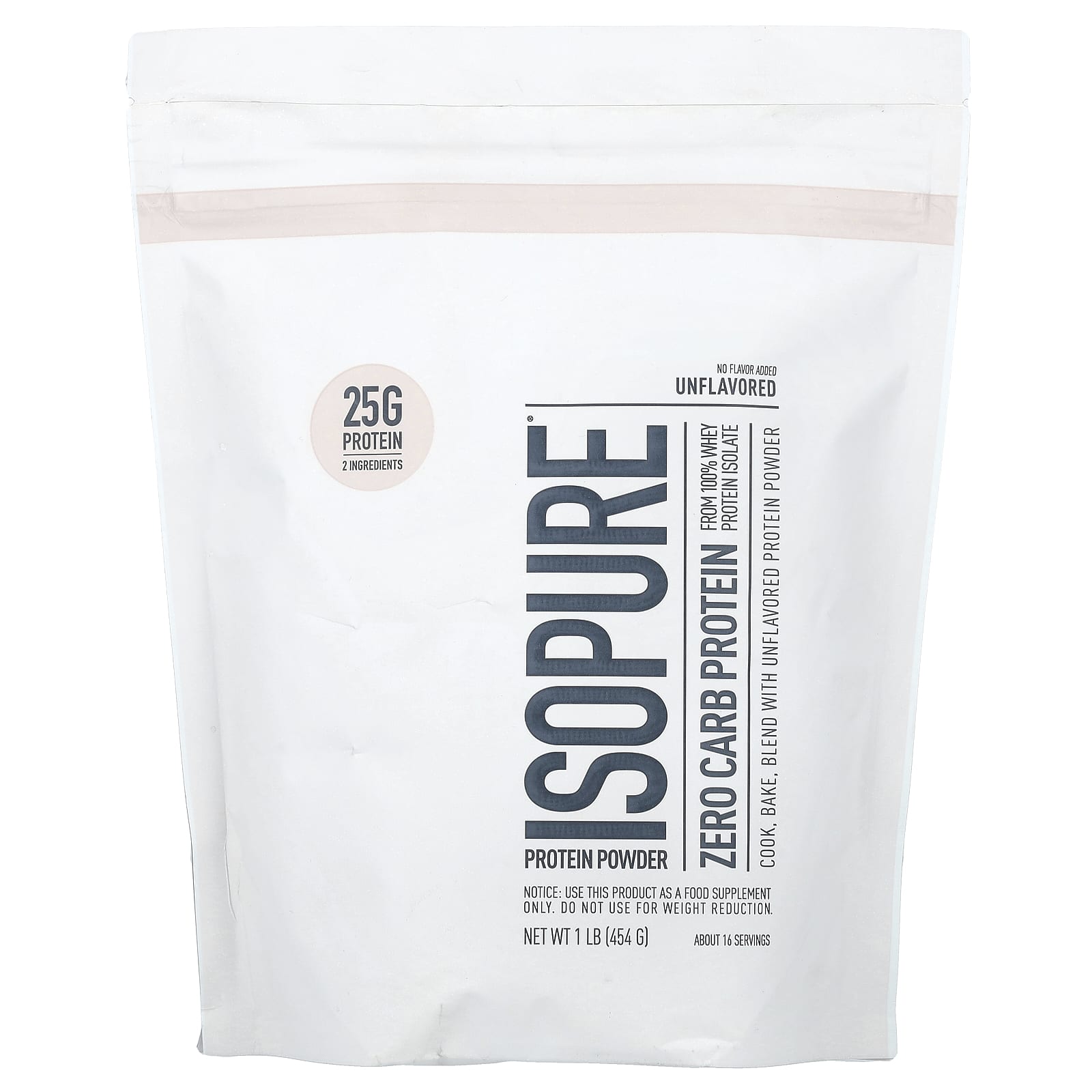 Протеиновый порошок Isopure Zero Carb, без вкуса, 454 г