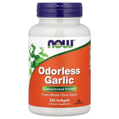 Чеснок без запаха NOW Foods, 25 мг, 250 мягких капсул