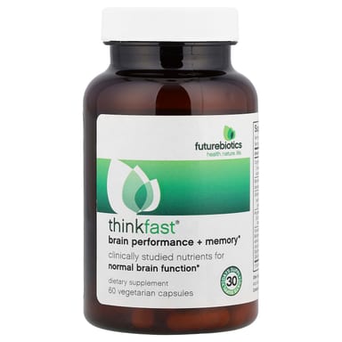 ThinkFast®, Производительность мозга + Память, 60 вегетарианских капсул
