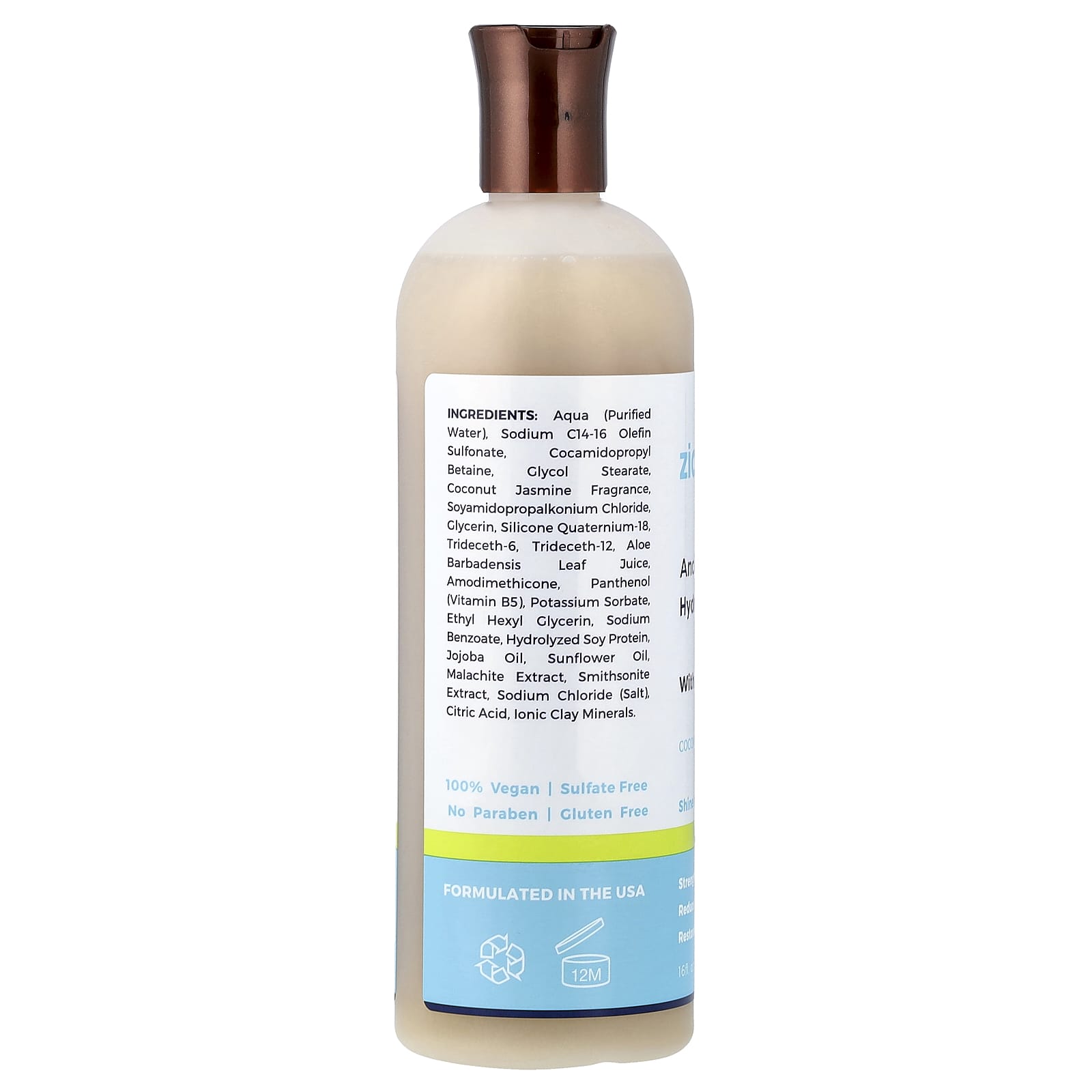 Аргановое масло Zion Health Ancient Minerals Hydrating Shampoo, вкус Coconut Jasmine, 473 мл — фото 2