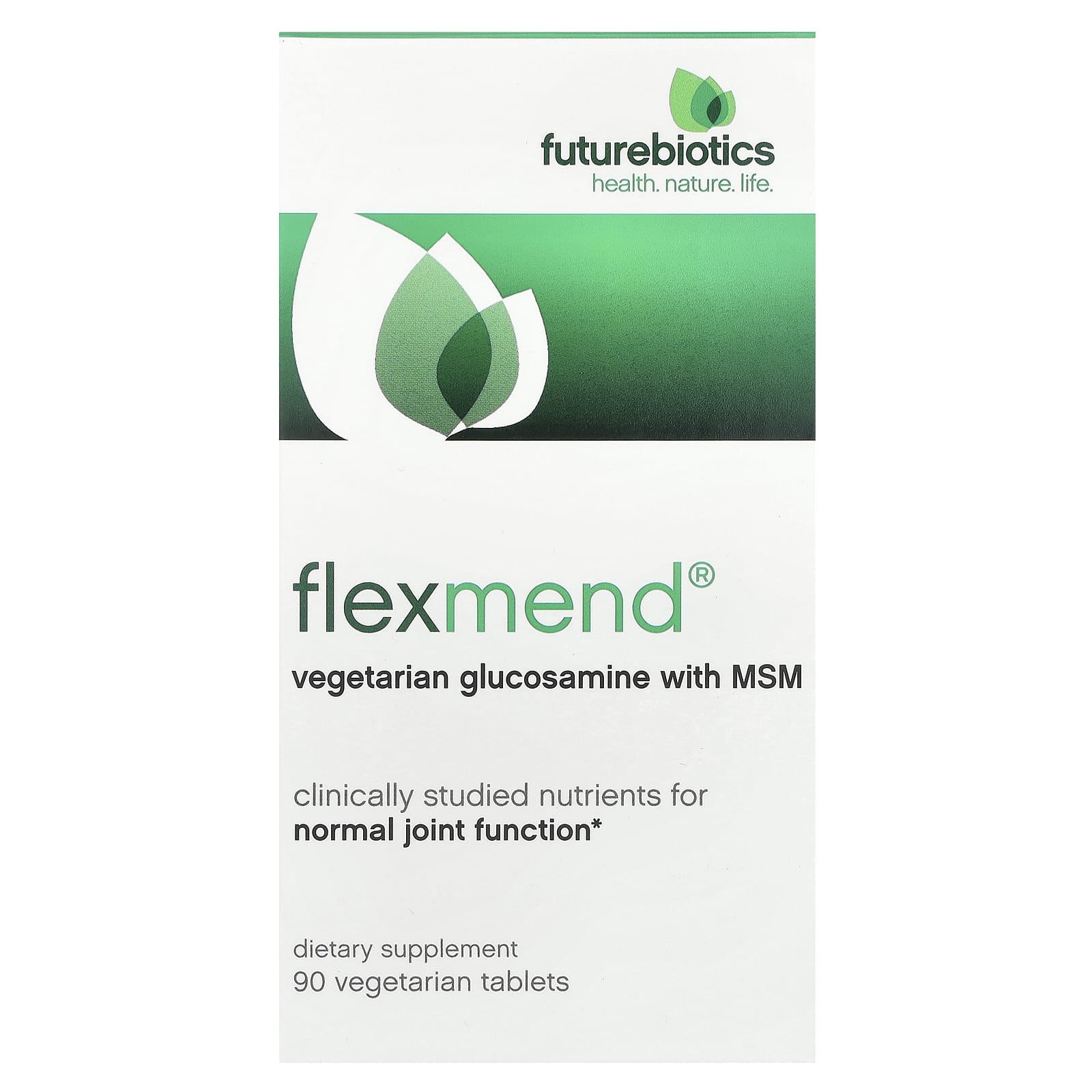 Глюкозамин Futurebiotics FlexMend® Vegetarian with MSM, 90 растительных таблеток — фото 2