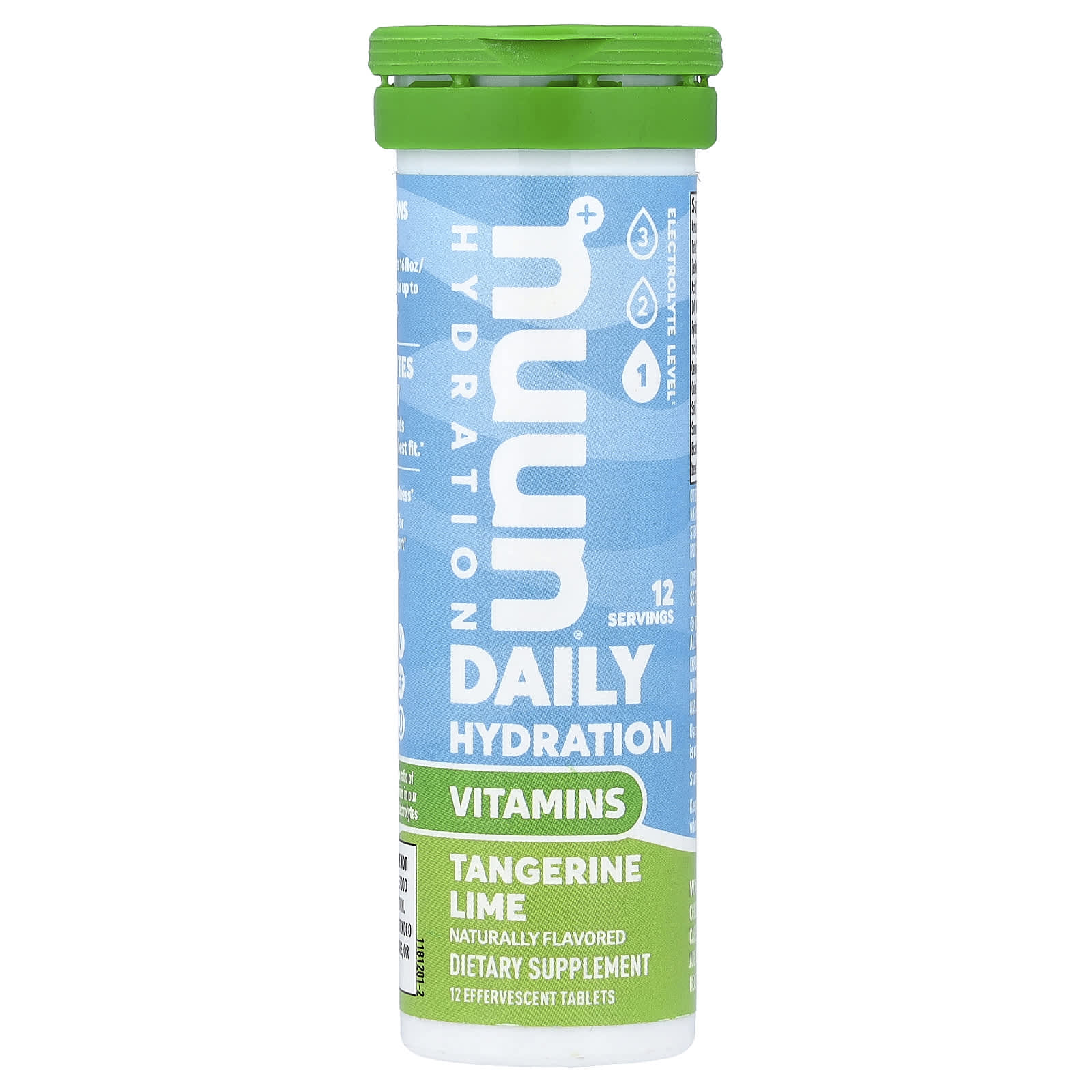 Витамины Nuun Daily Hydration 12 Effervescent Tablets, вкус Tangerine Lime, таблетки