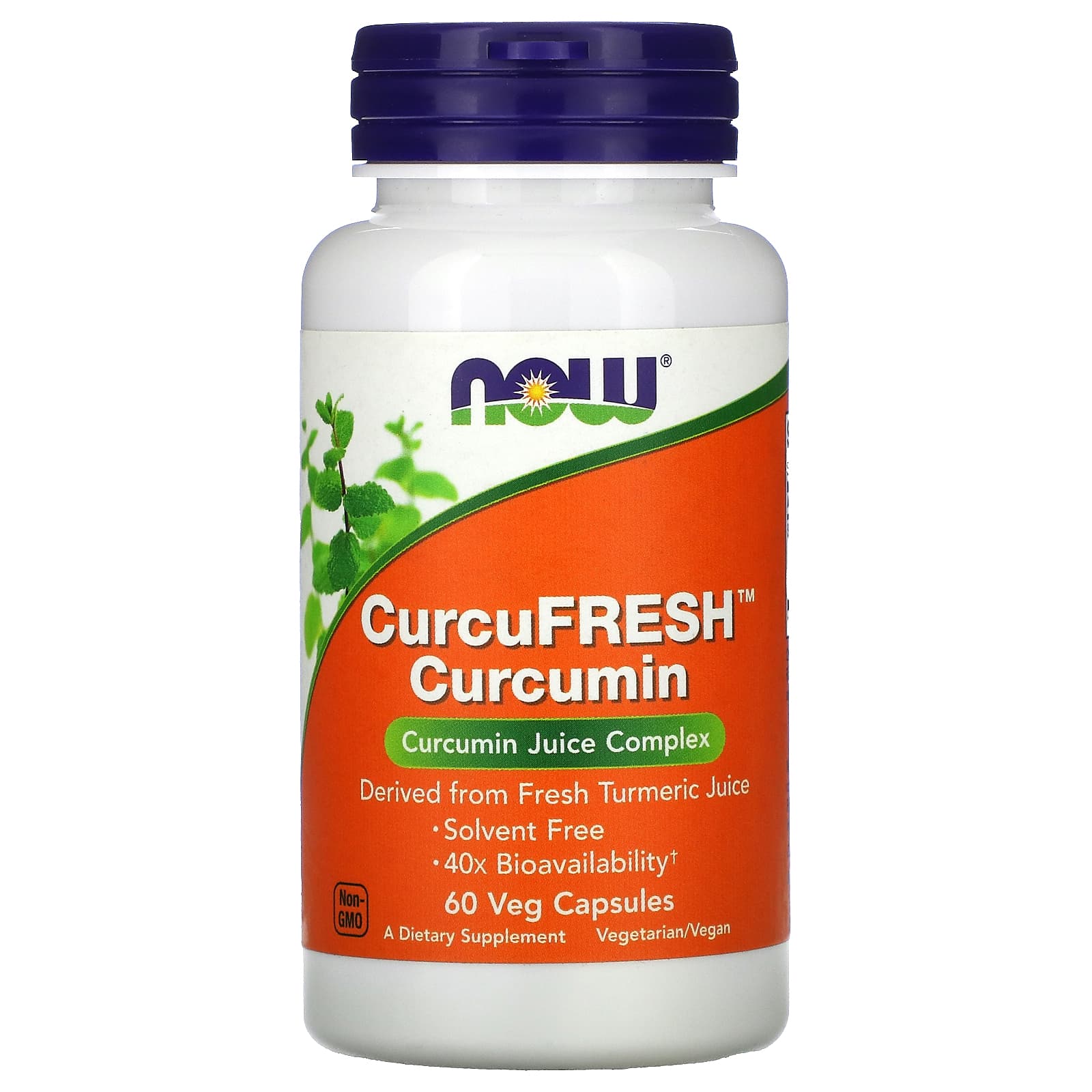Куркумин NOW Foods CurcuFresh, 500 мг, 60 растительных капсул