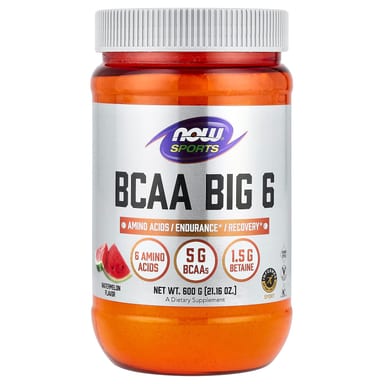 BCAA NOW Foods Sports Big 6, оттенок Watermelon, 600 г