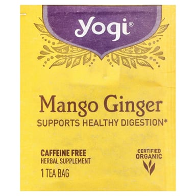 Чайные пакетики Yogi Tea 16, без кофеина, вкус Mango Ginger, 32 г