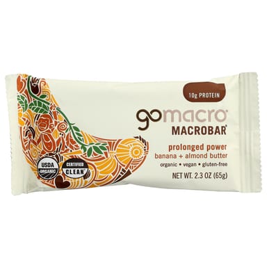 Миндальная паста GoMacro MacroBar® Prolonged Power Banana, 65 г, 12 шт., батончик