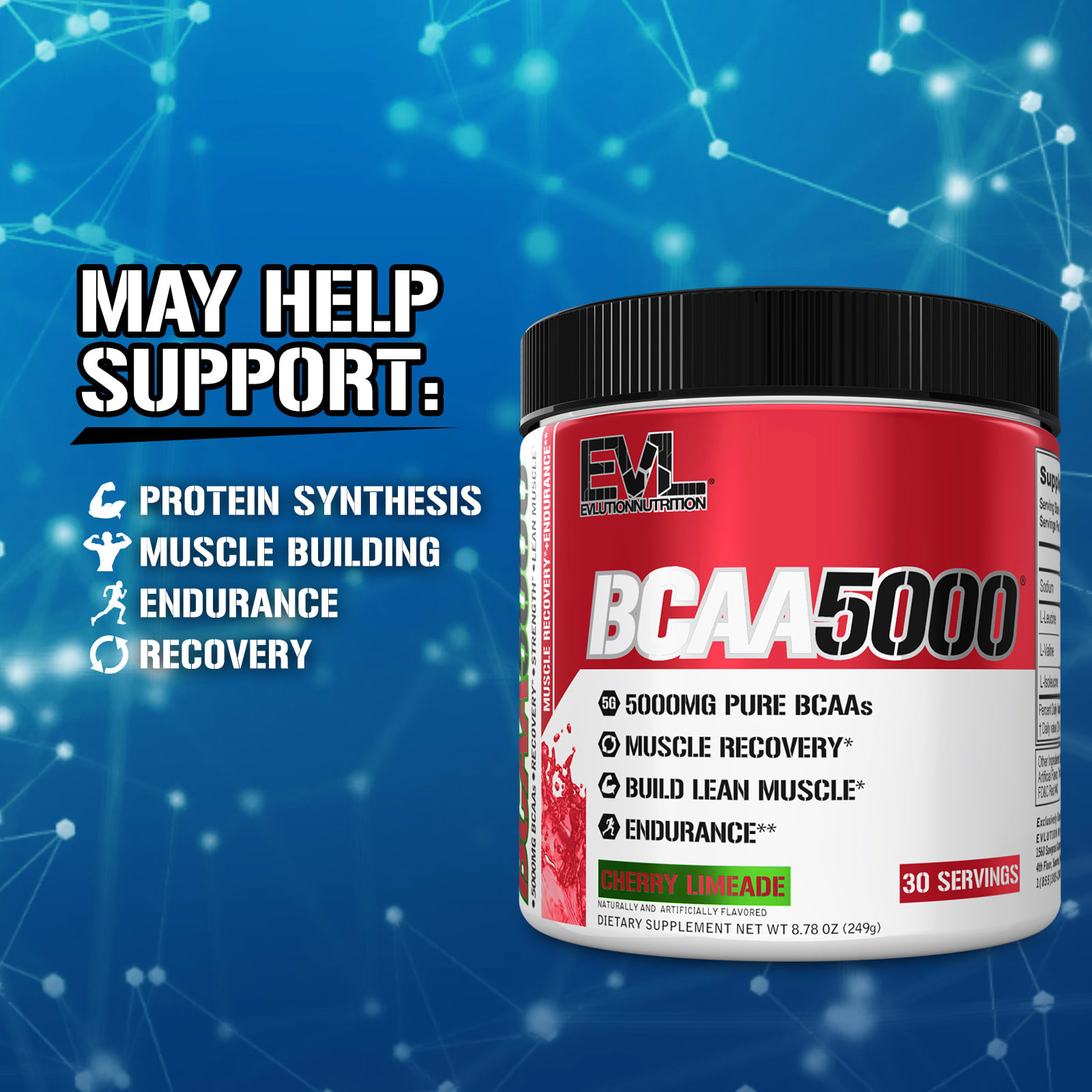 BCAA 5000 EVLution Nutrition, 249 г (8.78 oz) — фото 3