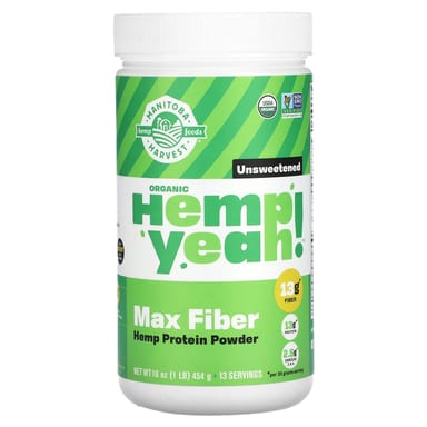 Протеиновый порошок Manitoba Harvest Organic Hemp Yeah! Max Fiber Hemp Unsweetened, 454 г
