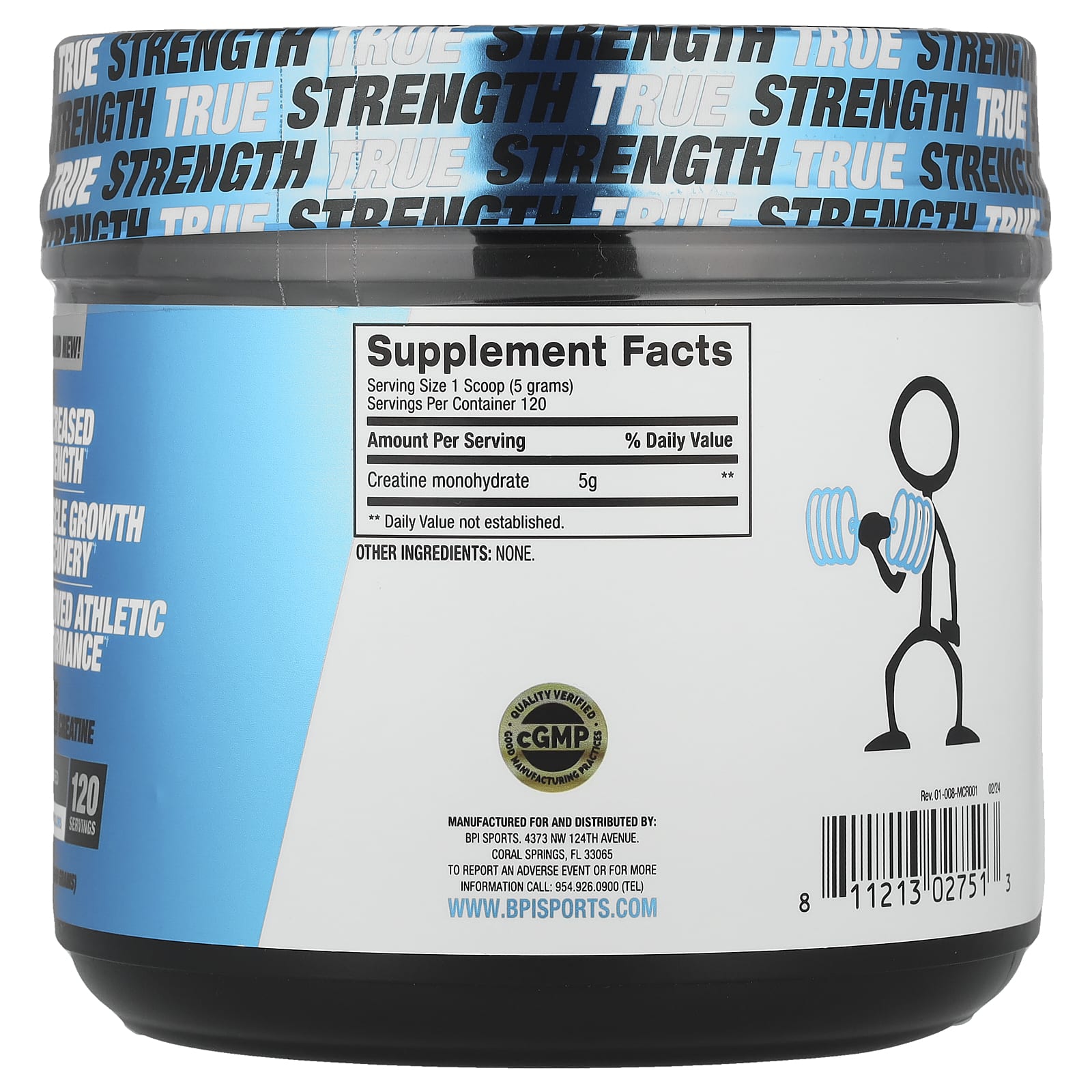 Креатин BPI Sports Micronized, без вкуса, 600 г — фото 2