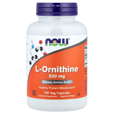 L-орнитин NOW Foods L-Ornithine, 500 мг, 120 растительных капсул