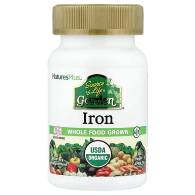 Железо NaturesPlus Source of Life Garden®, 18 мг, 30 растительных капсул