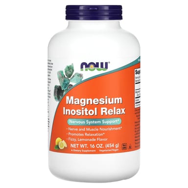 Магний NOW Foods Inositol Relax, вкус Lemonade, 454 г
