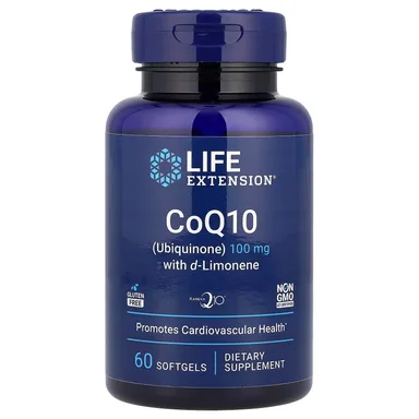 Фото товара: Коэнзим Q10 Life Extension (Ubiquinone) with d-Limonene, 100 мг, 60 мягких капсул