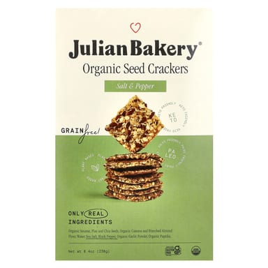 Крекеры Julian Bakery Organic Seed Salt & Pepper, 238 г