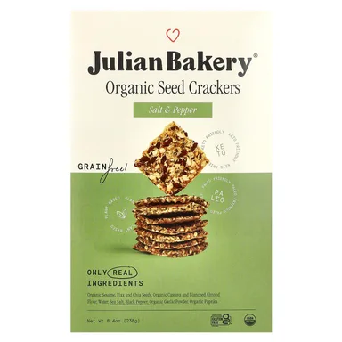 Фото товара: Крекеры Julian Bakery Organic Seed Salt & Pepper, 238 г