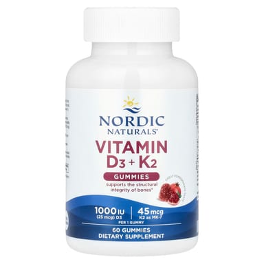 Витамин D3 Nordic Naturals K2 Gummies, вкус Pomegranate, 60 жевательных пастилок