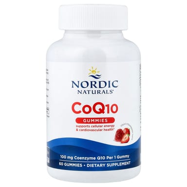 Коэнзим Q10 Nordic Naturals Gummies, вкус Strawberry, 100 мг, 60 жевательных пастилок