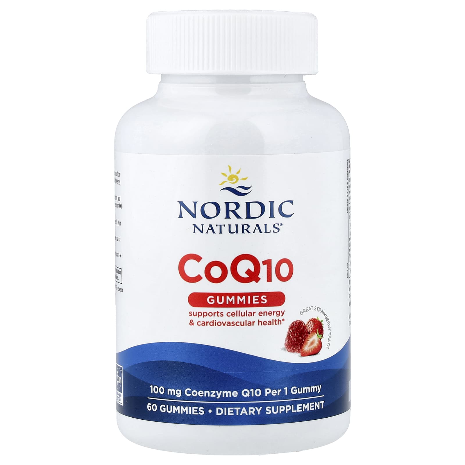 Коэнзим Q10 Nordic Naturals Gummies, вкус Strawberry, 100 мг, 60 жевательных пастилок