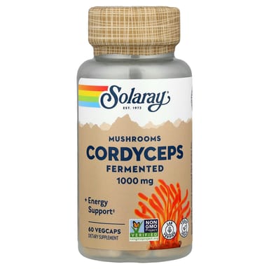 Кордицепс Solaray Fermented Mushrooms, 500 мг, 60 растительных капсул