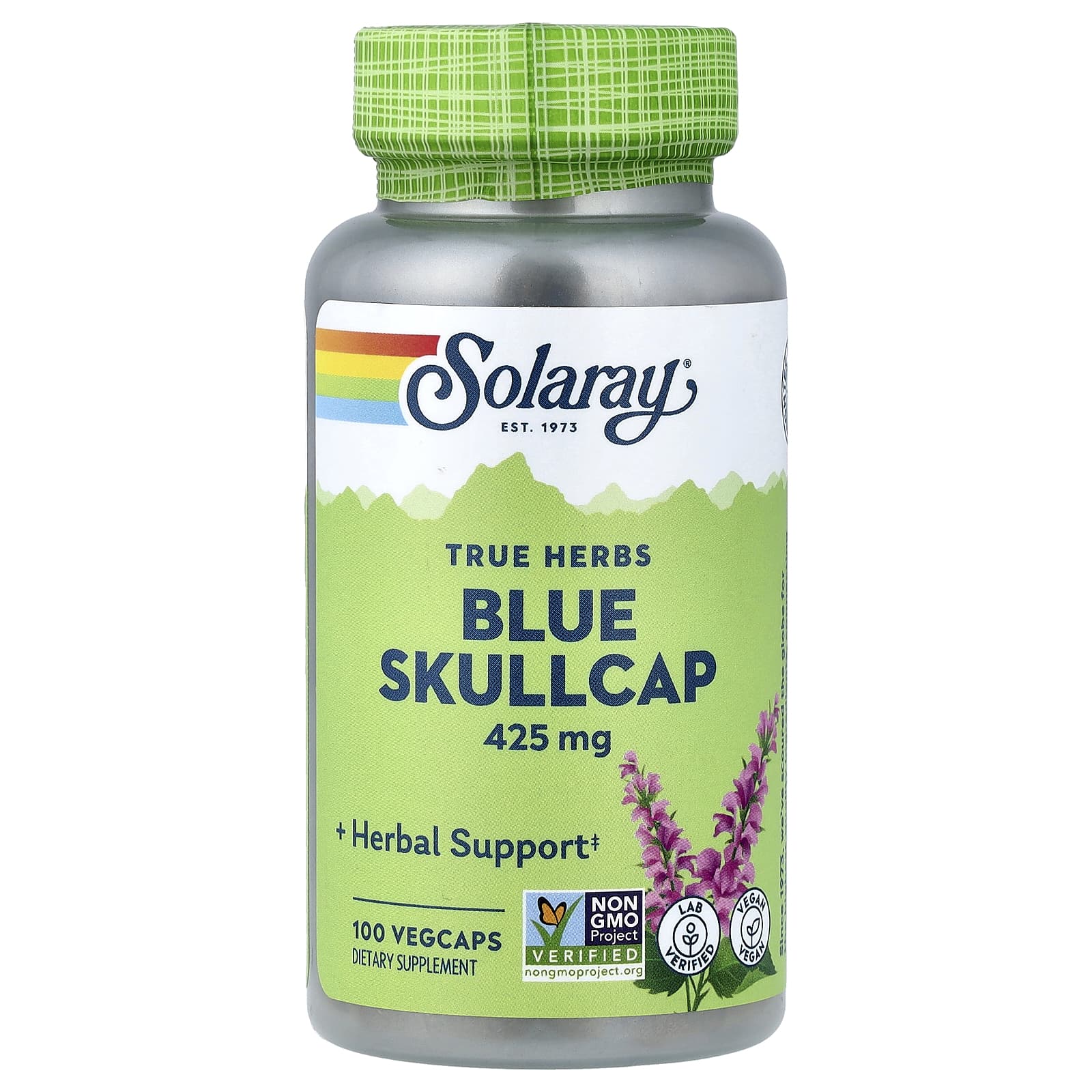 Шлемник Solaray True Herbs Blue, 425 мг, 100 растительных капсул