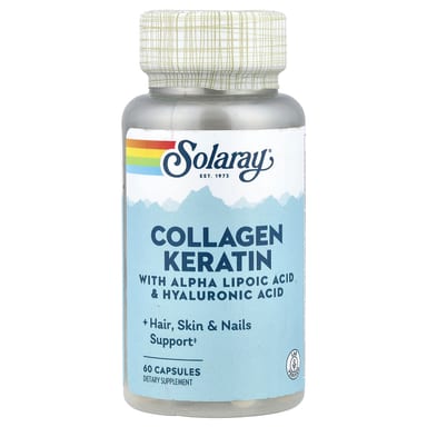 Альфа-липоевая кислота Solaray Collagen Keratin with & Hyaluronic Acid, 60 капсул