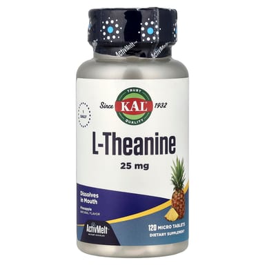 L-теанин KAL L-Theanine 120 Micro Tablets, вкус Pineapple, 25 мг, таблетки