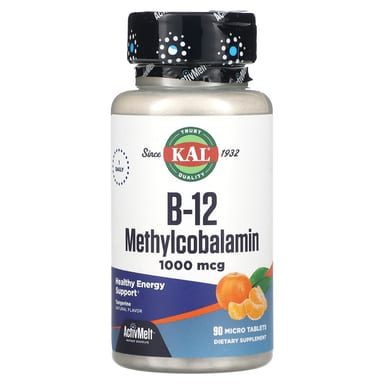 Метил B12 KAL 90 Micro Tablets, вкус Tangerine, 1000 мкг, таблетки
