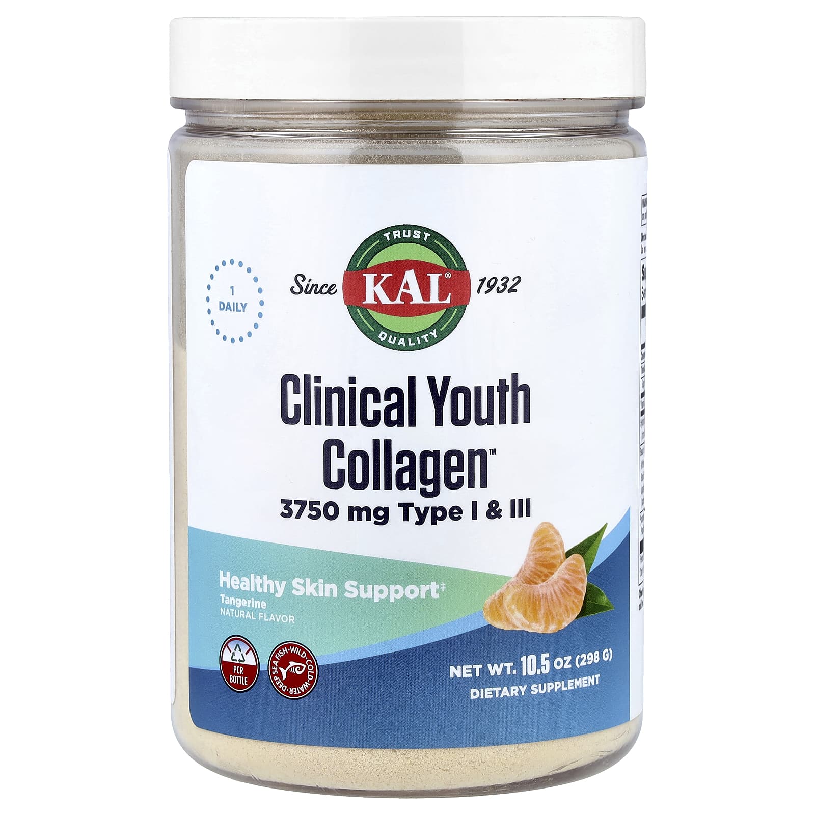 Коллаген KAL Clinical Youth™, вкус Tangerine, 298 г