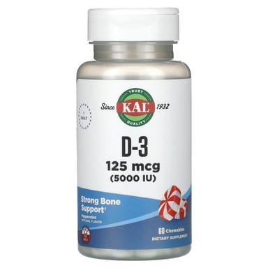 D-3 KAL, 125 мкг (5,000 IU), 60 жевательных