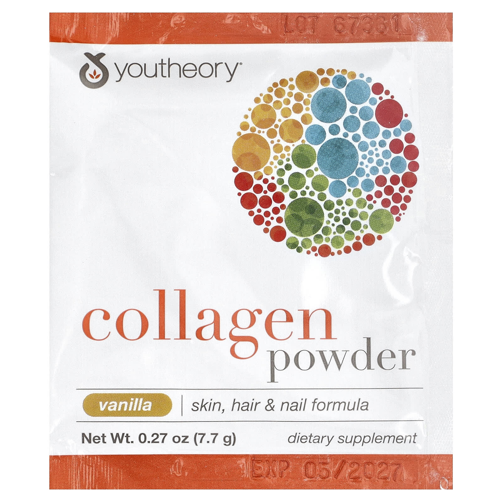 Коллаген Youtheory Powder Vanilla, оттенок 21 Packets, 7.7 г, саше
