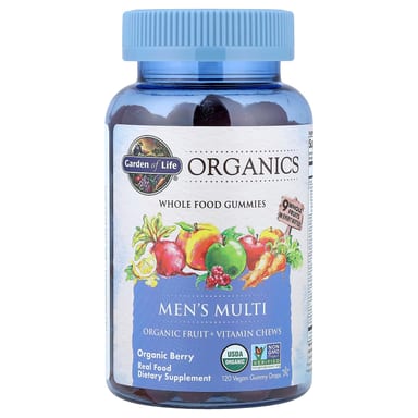 Мужские мультивитамины Garden of Life Organics Gummies 120 Vegan Gummy Drops, вкус Organic Berry, жевательные пастилки