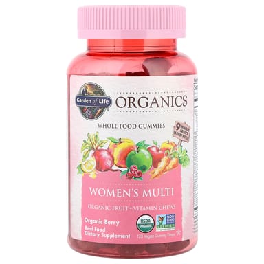 Женские мультивитамины Garden of Life Organics Gummies 120 Vegan Gummy Drops, вкус Organic Berry, жевательные пастилки