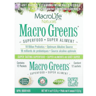 Суперфуд Macrolife Naturals, 12 пакетиков по 0.3 oz (9.4 г)