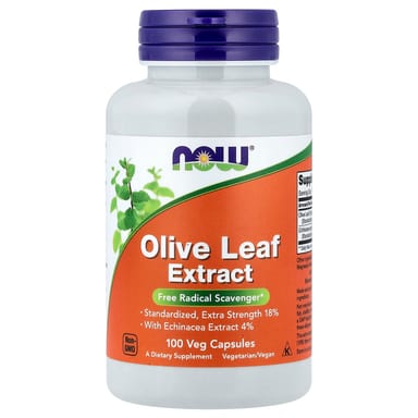 Эхинацея NOW Foods Olive Leaf Extract With Extract, 100 растительных капсул