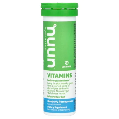 Фото товара: Витамины Nuun Hydration, Blueberry Pomegranate, 12 таблеток