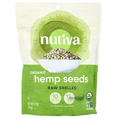 Органические семена конопли Nutiva Raw Shelled, 227 г