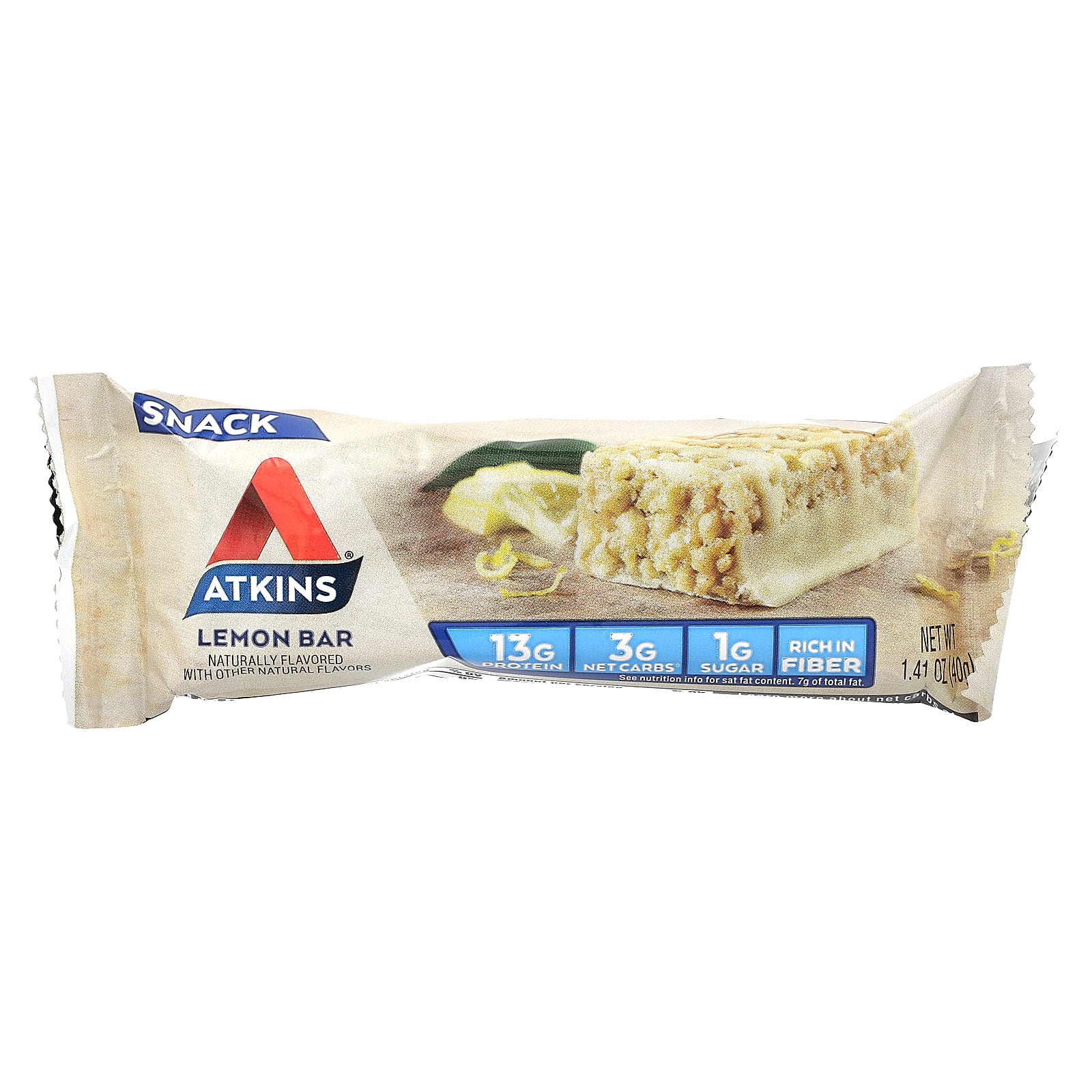 Снек Atkins, вкус Lemon Bar, 40 г, 5 шт., батончик — фото 4