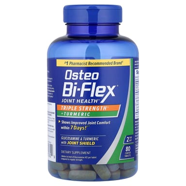 Куркума Osteo Bi-Flex Joint Health Triple Strength 80 Coated Tablets, таблетки