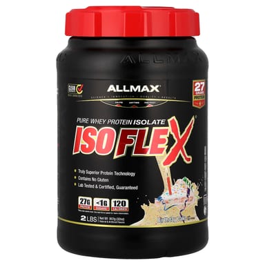 Сывороточный протеин ALLMAX ISOFLEX® Pure Isolate Birthday Cake with Sprinkles, 907 г