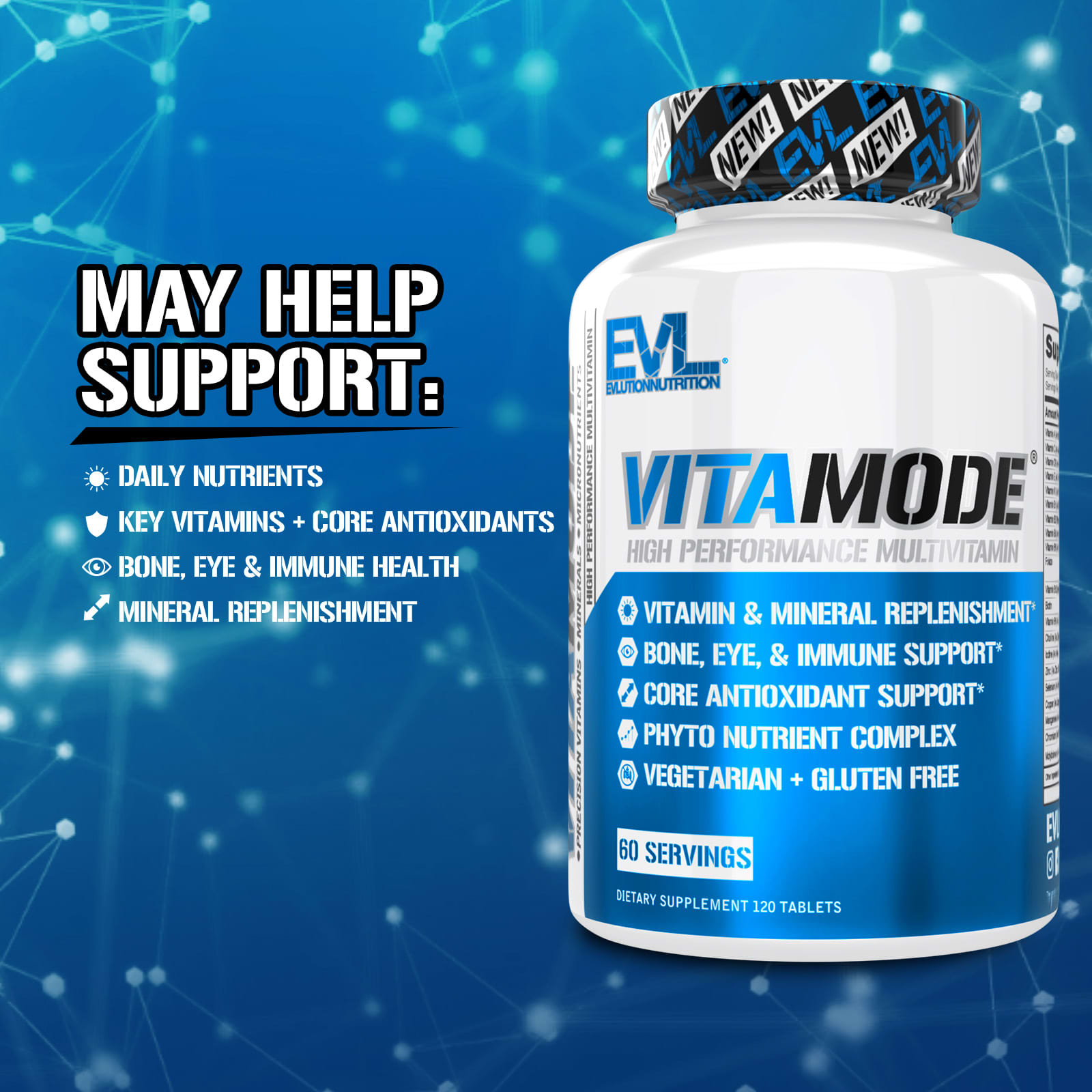 Мультивитамины EVLution Nutrition VitaMode® High Performance, 120 таблеток — фото 3