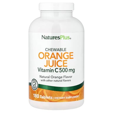 Витамин C NaturesPlus Chewable Orange Juice, вкус Natural Orange, 180 таблеток