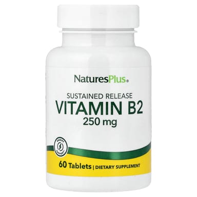 Витамин B2 NaturesPlus, пролонгированное высвобождение, 250 мг, 60 таблеток