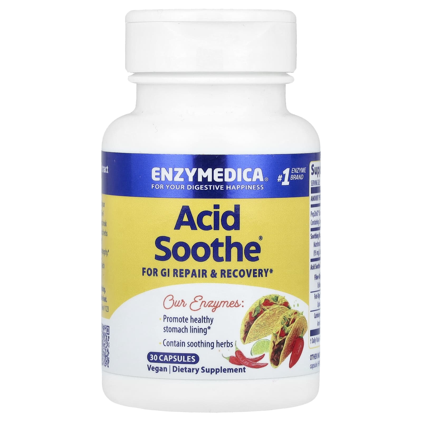 Комплекс Acid Soothe Enzymedica, 30 капсул