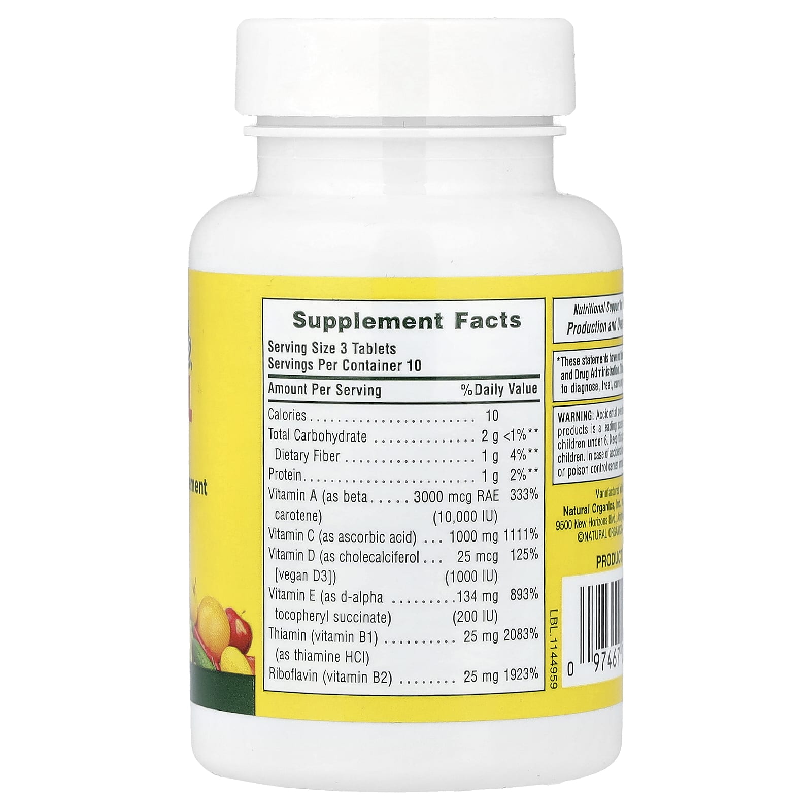 Мультивитаминно-минеральный комплекс NaturesPlus Source of Life® Original Tablets Supplement, 30 таблеток — фото 2