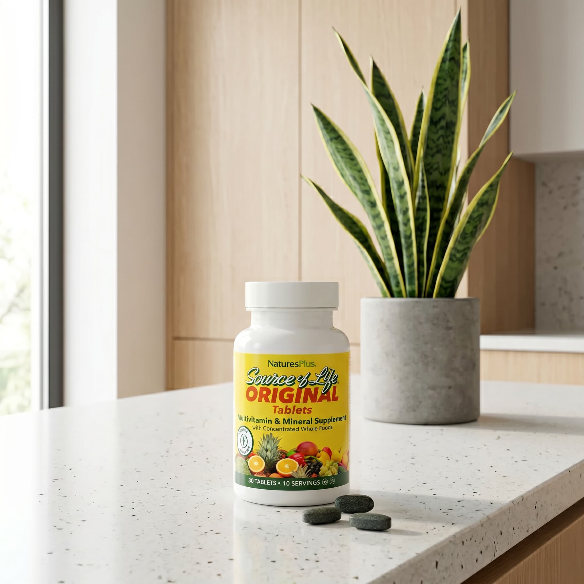 Мультивитаминно-минеральный комплекс NaturesPlus Source of Life® Original Tablets Supplement, 30 таблеток — фото 6